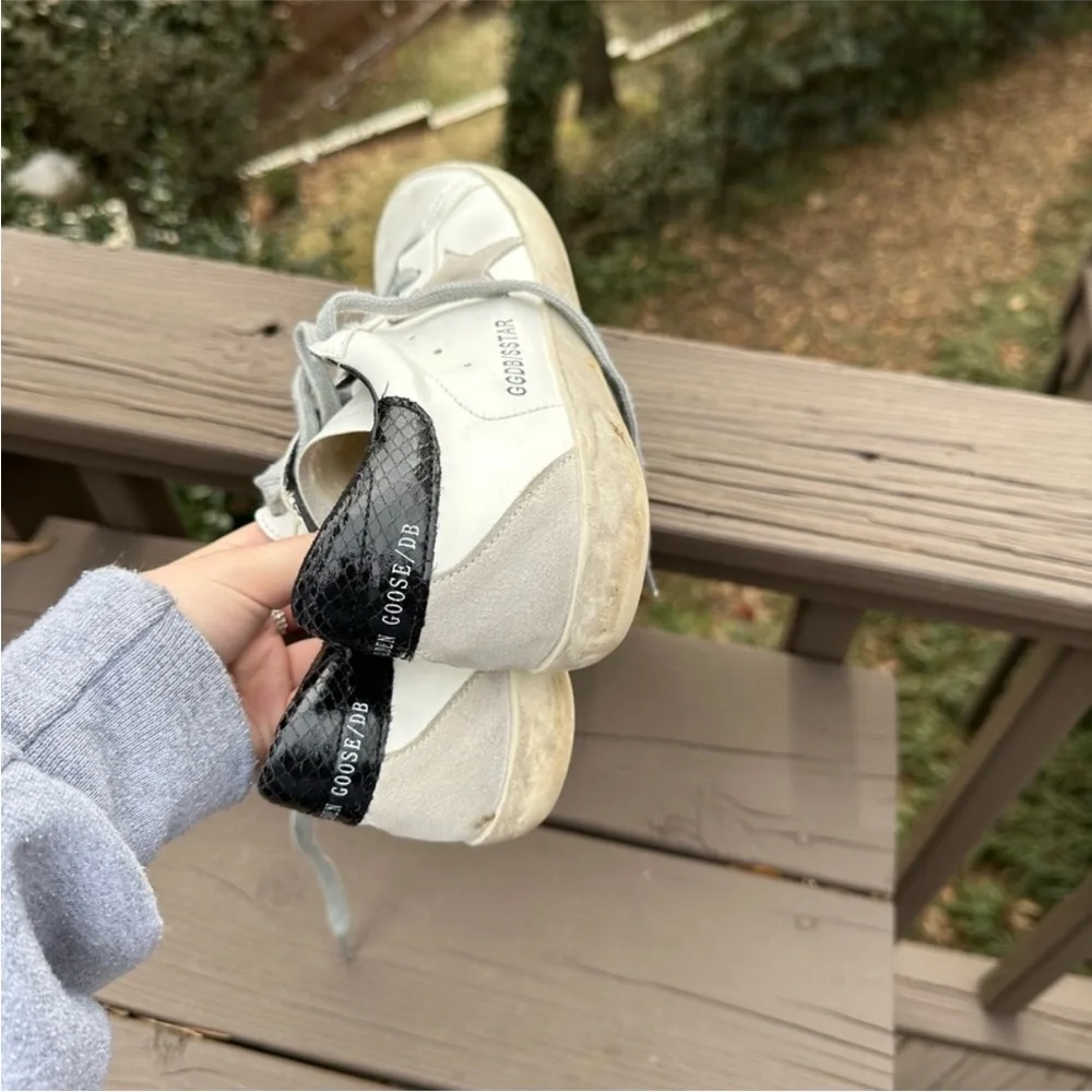 GG Star Sneakers Distressed Black and White 41-42